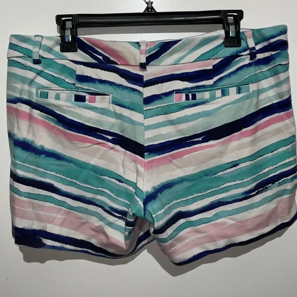 Lilly Pulitzer Women's Multicolor Striped The Callahan Stretch Shorts Size 12